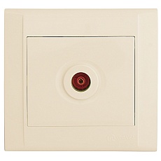 Розетка Makel телевизионная проходная TV 1-м СП Defne IP20 6дБ крем. 42010007