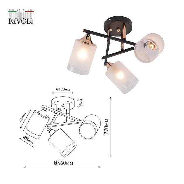 Потолочная люстра Rivoli Fiona 3163-303 Б0059259 изображение 3 Потолочная люстра Rivoli Fiona 3163-303 Б0059259 Фото № 3