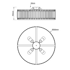 Потолочный светильник Escada Unona 2116/4 1