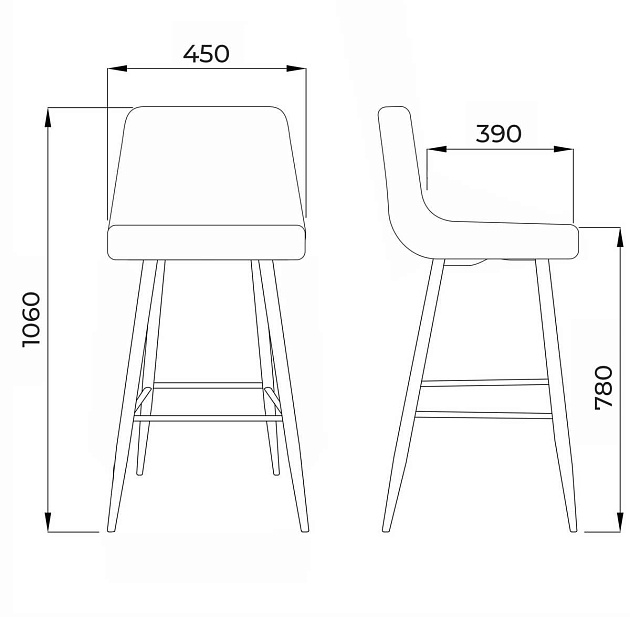 Барный стул AksHome Stella пыльная роза, велюр 75810 Фото № 2