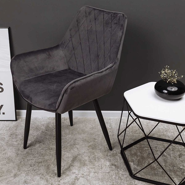 Кресло AksHome Pablo серый, велюр 72329 Фото № 12