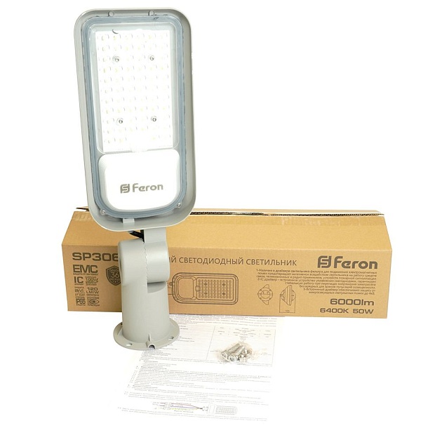 Уличный светодиодный консольный светильник Feron SP3060 48762 изображение 3 Уличный светодиодный консольный светильник Feron SP3060 48762 Фото № 3