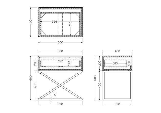 Прикроватная тумба Garda Decor KFG090 изображение 2 Прикроватная тумба Garda Decor KFG090 Фото № 2