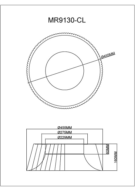 Потолочный светодиодный светильник MyFar Ceiling Tethys MR9130-CL изображение 2 Потолочный светодиодный светильник MyFar Ceiling Tethys MR9130-CL Фото № 2