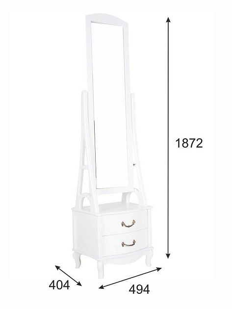 Зеркало напольное Мебелик Джульетта 005767 изображение 3 Зеркало напольное Мебелик Джульетта 005767 Фото № 3