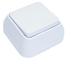 Выключатель Makel 1-кл. ОП белый 45101