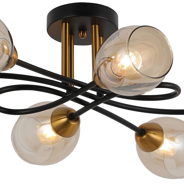 Потолочная люстра Illumico IL8263-6COU-79 BK GD изображение 3 Потолочная люстра Illumico IL8263-6COU-79 BK GD Фото № 3