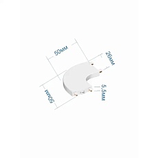 Соединитель шинопровода угловой закругленный ZZOK Nemo White N-LCR-WH 1