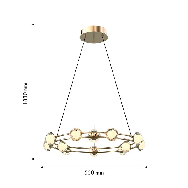 Подвесная светодиодная люстра Favourite Rondell 4382-12P изображение 2 Подвесная светодиодная люстра Favourite Rondell 4382-12P Фото № 2