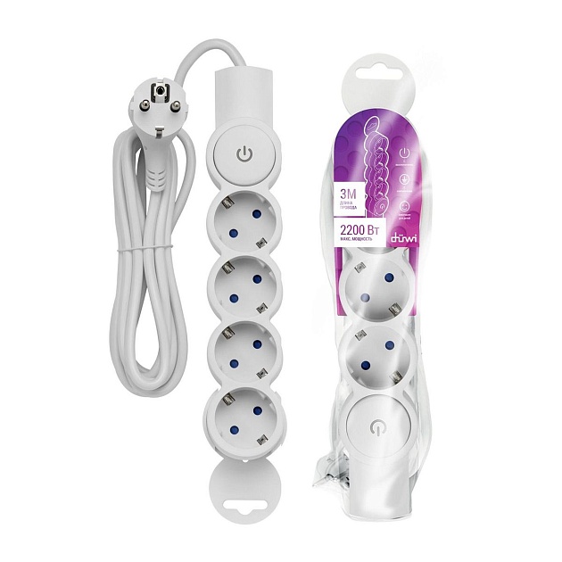 Удлинитель Duwi 4гн 3м с/з 32014 4 Фото № 2