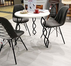 Кухонный стол Sheffilton SHT-TU17/80 МДФ черный муар/белый 8005821201 3