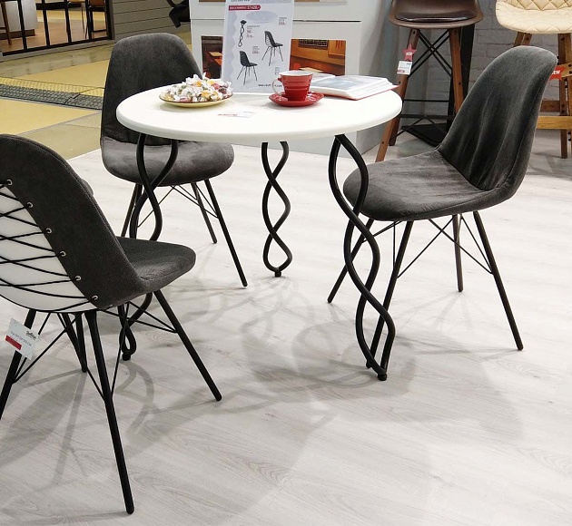 Кухонный стол Sheffilton SHT-TU17/80 МДФ черный муар/белый 8005821201 Фото № 4