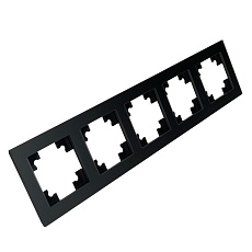 Рамка 5-постовая Stekker Катрин черный матовый GFR00-7005-05М 49604 5