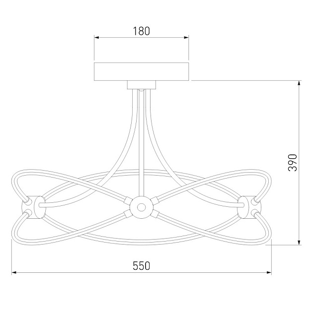 Потолочный светодиодный светильник Eurosvet Petto 90246/6 хром Фото № 3