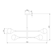 Подвесная люстра Eurosvet Calyx 60168/6 латунь 1