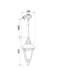 Уличный подвесной светильник Maytoni Goiri O029PL-01BZ 2