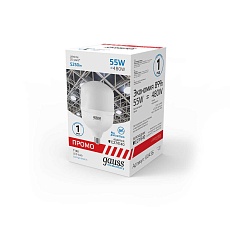 Лампа светодиодная Gauss E40 55W 6500K матовая 60436 1
