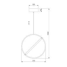 Подвесной светодиодный светильник Eurosvet Element 90281/1 бронза 2
