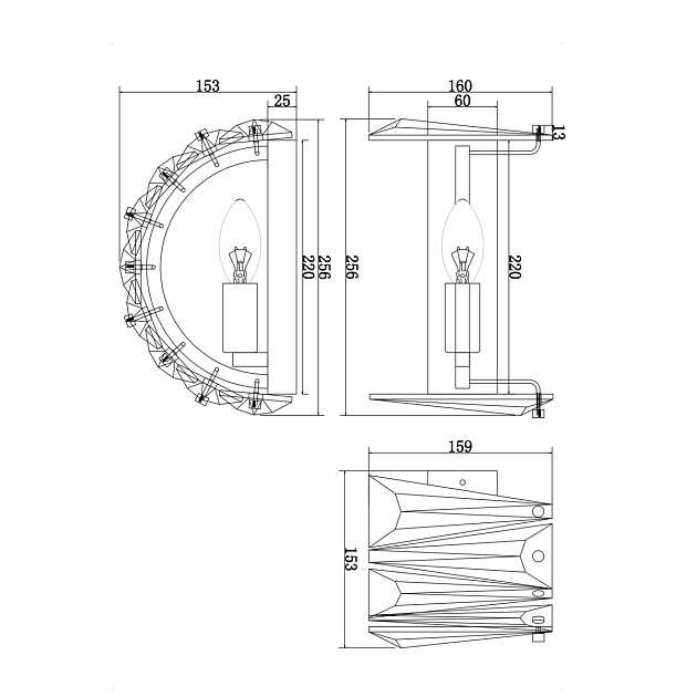 Настенный светильник Maytoni Puntes MOD043WL-01CH Фото № 2