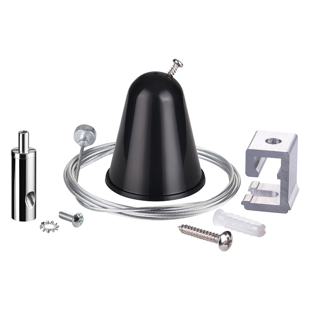 Подвесной комплект с тросом 1.5м для однофазного шинопровода Novotech Port 135023 изображение 1 Подвесной комплект с тросом 1.5м для однофазного шинопровода Novotech Port 135023 Фото № 1