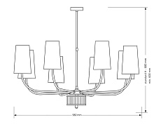 Подвесная люстра KUTEK MOOD Pesaro PES-ZW-8(CZ) 2