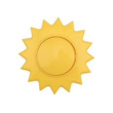 Выключатель одноклавишный KRANZ HAPPY Солнце скрытой установки, желтый KR-78-0617