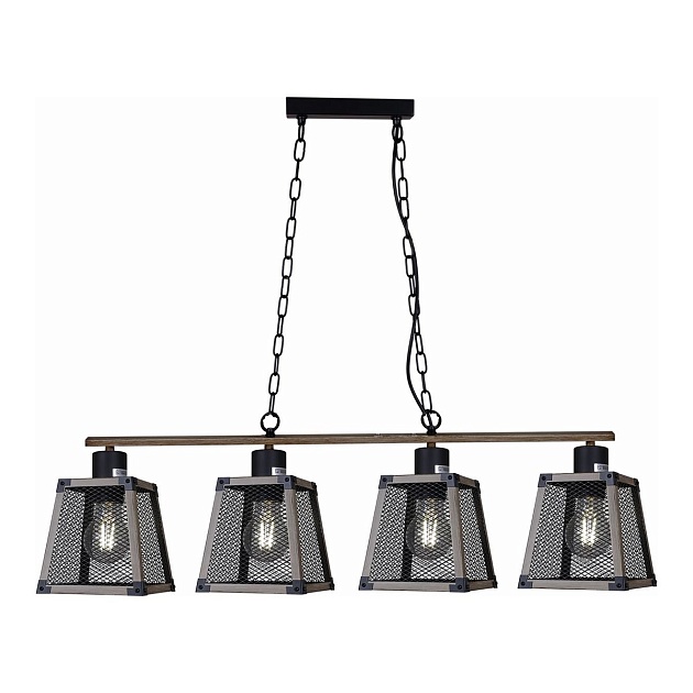 Подвесная люстра Illumico IL1006-4LL-05 BK Wood Фото № 1