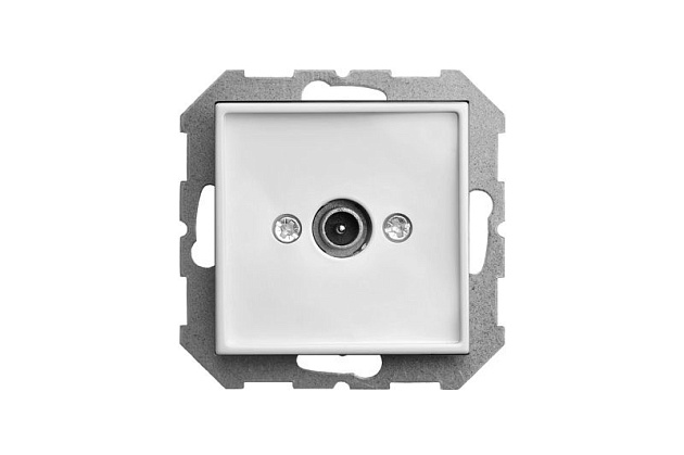 ТВ-розетка проходная Liregus Epsilon белый 28-025 Фото № 2