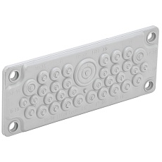 TITAN Ввод кабельный мембранный 35 отверстий d=7-32мм IP65 серый IEK TI-00D-MC-035-65