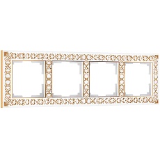 Рамка Werkel на 4 поста (белое золото) a050935 4690389158278