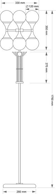 Напольный светильник KUTEK BARI BAR-LS-3(ZM) Фото № 3