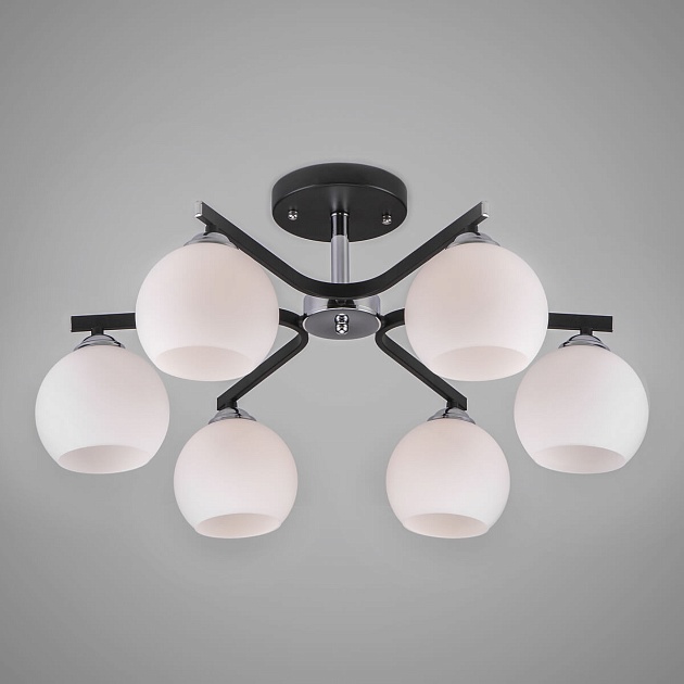 Потолочная люстра Eurosvet 30145/6 хром/венге Фото № 1