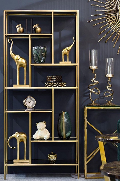 Стеллаж Garda Decor 46AS-SH1452-Gold изображение 8 Стеллаж Garda Decor 46AS-SH1452-Gold Фото № 8