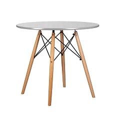 Стол обеденный DOBRIN CHELSEA`80 (ножки светлый бук, столешница светло-серый (GR-01)) 108-TD-LMZL CHELSEA`80