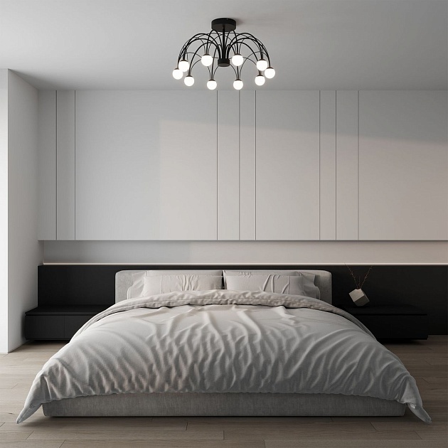 Потолочная светодиодная люстра Eurosvet Ragno 90035/10 LED черный Фото № 5