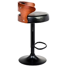 Стул барный DOBRIN FRED BLACK (коричневое дерево, чёрный) 1018_BlackBase-LMZ FRED BLACK 4