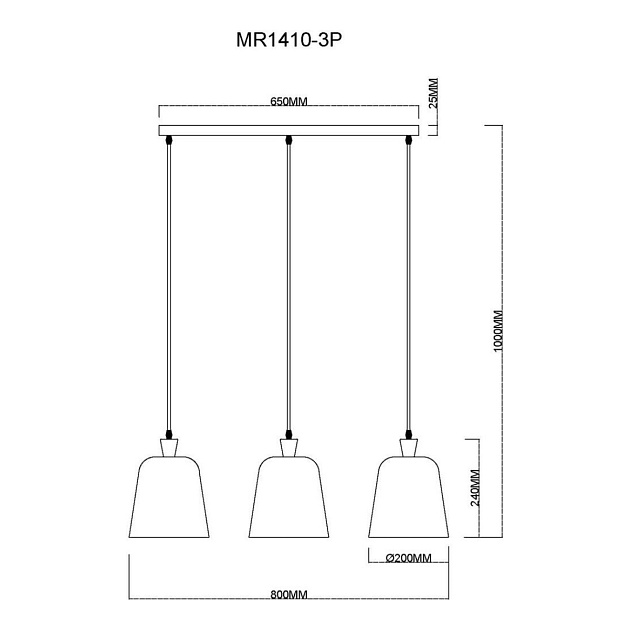 Подвесной светильник MyFar Madina MR1410-3P изображение 2 Подвесной светильник MyFar Madina MR1410-3P Фото № 2