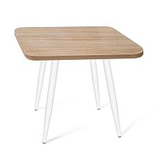 Кухонный стол Sheffilton SHT-TU14/60/60 ЛДСП белый муар/дуб сонома 3769213804