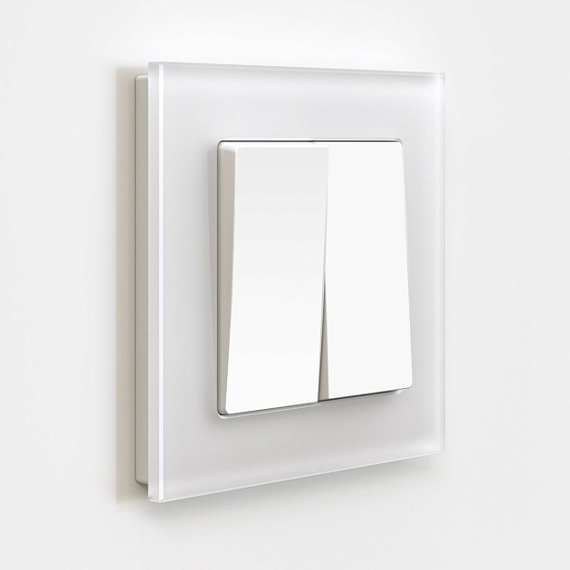 Выключатель двухклавишный Werkel белый матовый W1120061 4690389184611 Фото № 2