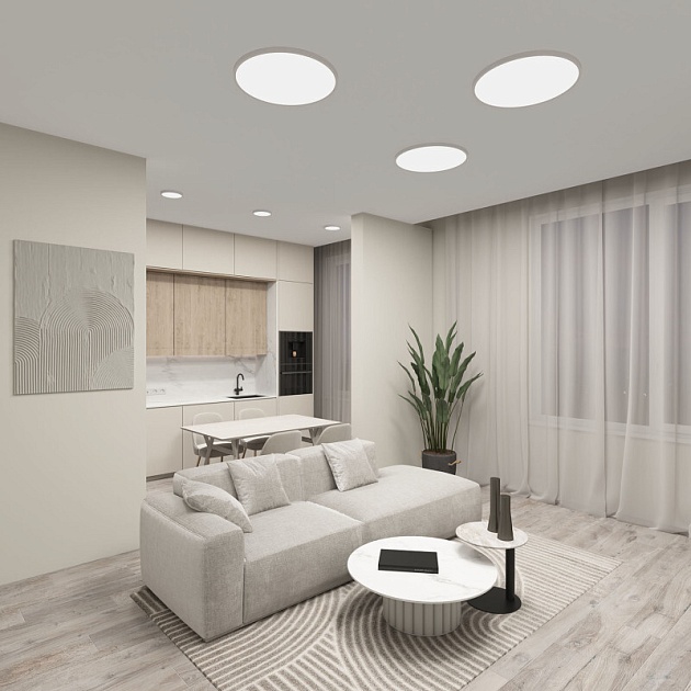 Потолочный светодиодный светильник Denkirs Thin DK6522-WH изображение 3 Потолочный светодиодный светильник Denkirs Thin DK6522-WH Фото № 3