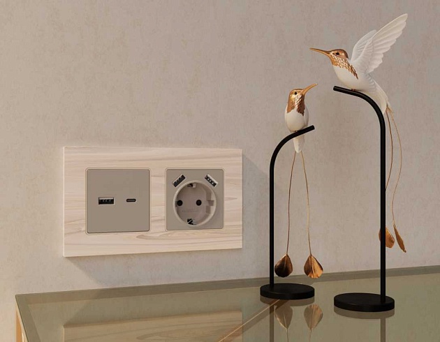 Лицевая панель розетки AMBRELLA VOLT AP3710 Фото № 2