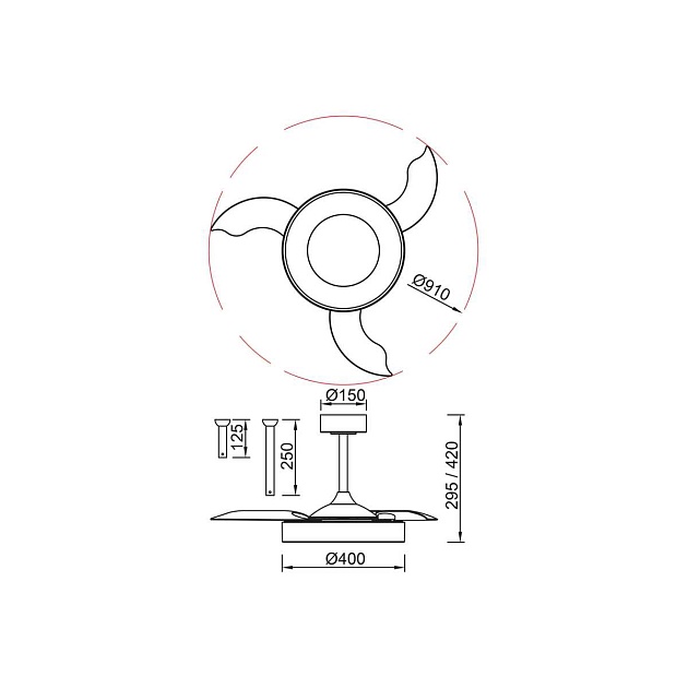 Люстра-вентилятор Mantra NISEKO FAN S 9012 Фото № 2