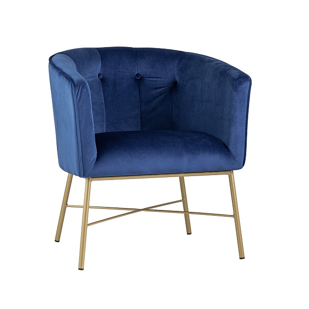 Кресло Stool Group Шале велюр синий FALETTE BLUE изображение 1 Кресло Stool Group Шале велюр синий FALETTE BLUE Фото № 1