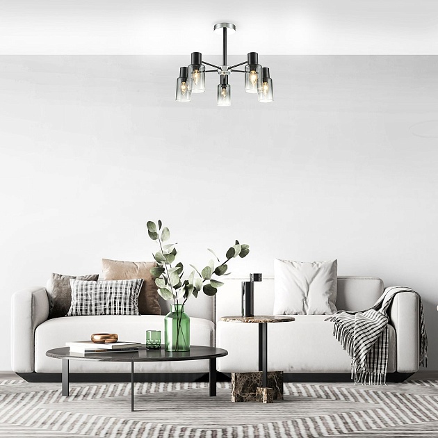 Потолочная люстра Escada Diversity 2120/5P Black изображение 6 Потолочная люстра Escada Diversity 2120/5P Black Фото № 6