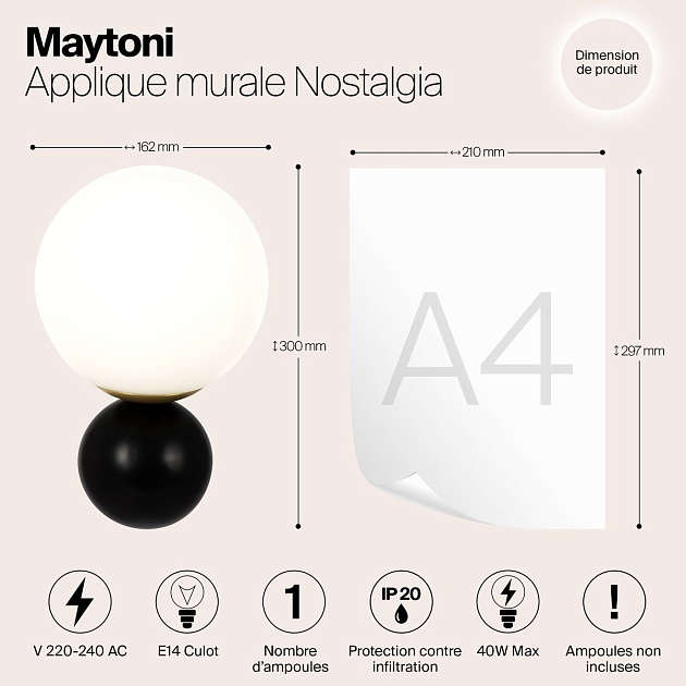 Бра Maytoni Nostalgia MOD048WL-01G изображение 8 Бра Maytoni Nostalgia MOD048WL-01G Фото № 8