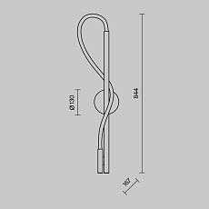 Настенный светильник Maytoni Tau MOD166WL-L12G3K 1