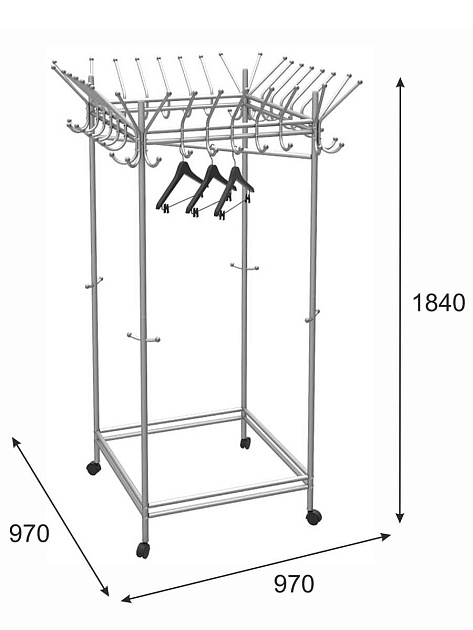 Гардеробная вешалка Мебелик Пико 23 000918 Фото № 3
