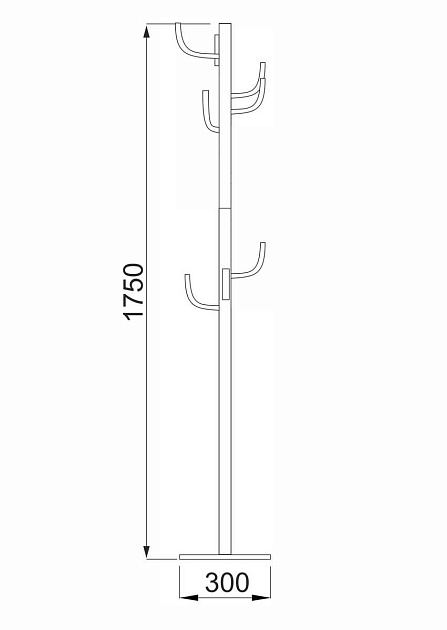 Напольная вешалка AksHome Cactus белый, металл 77636 Фото № 2