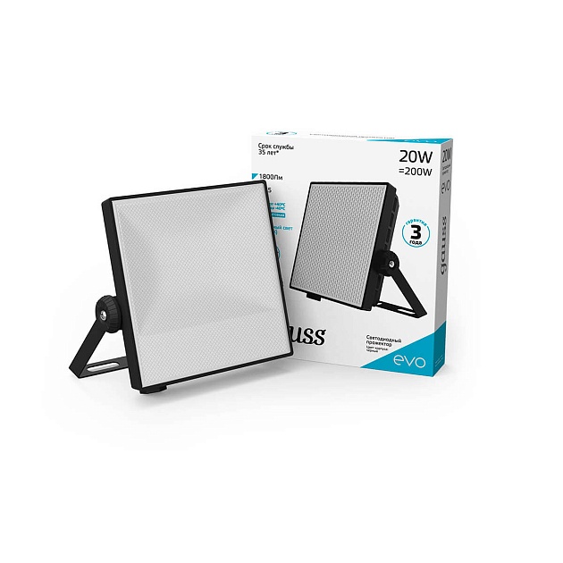 Прожектор светодиодный Gauss Evo 20W 6500К 687511320 изображение 1 Прожектор светодиодный Gauss Evo 20W 6500К 687511320 Фото № 1
