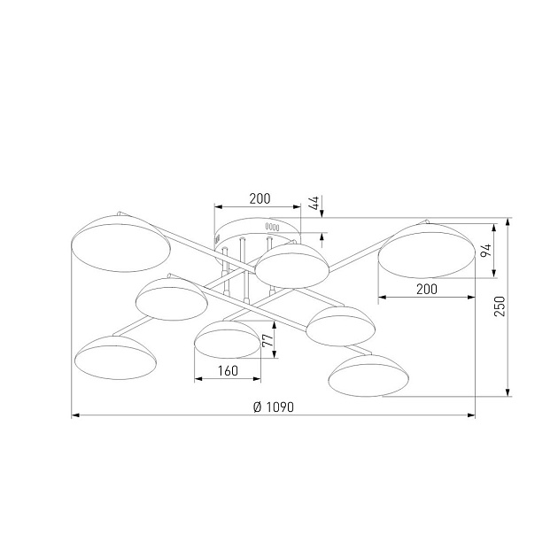 Потолочная светодиодная люстра Eurosvet Ripple 50389 LED латунь изображение 2 Потолочная светодиодная люстра Eurosvet Ripple 50389 LED латунь Фото № 2